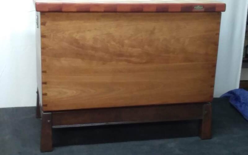 Blanket chest. Dovetails joinery.  On order only.